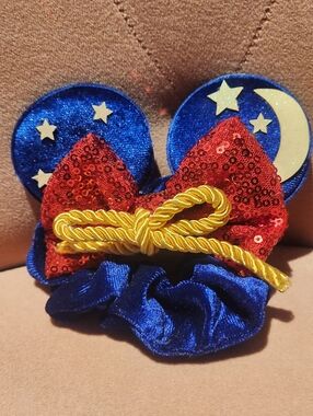 Custom Disney-Inspired Sorcerer Mickey Ear Scrunchie ✨ Handmade
